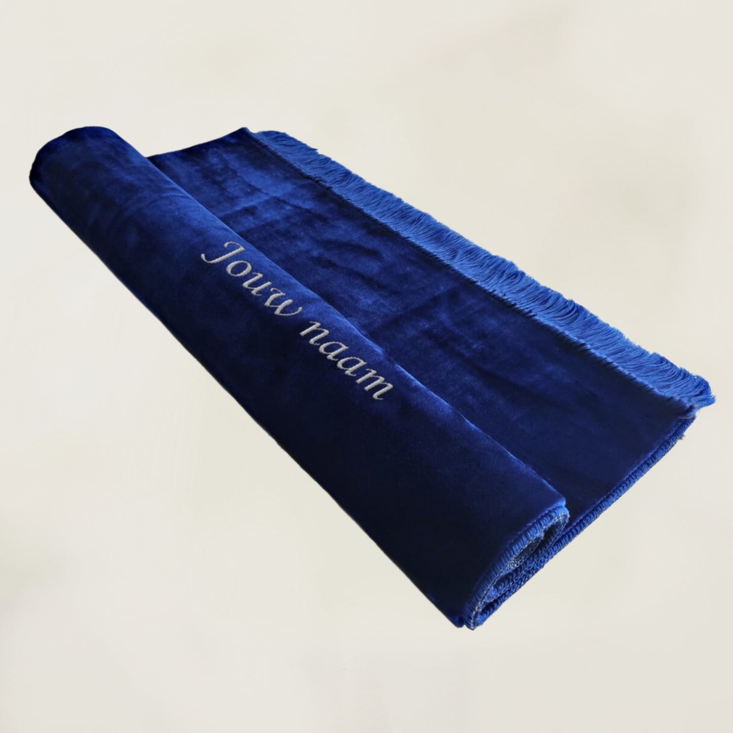 Gebedskleed geborduurd fluweel donkerblauw