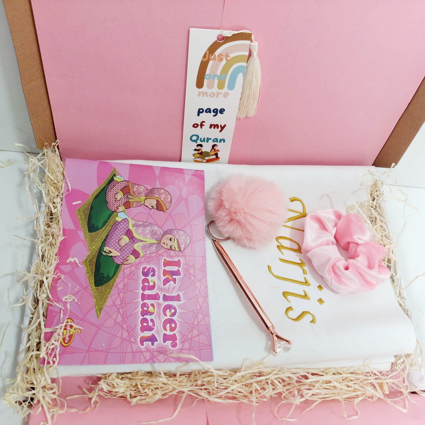 Eid geschenkbox meisjes/gebedskleed met naam