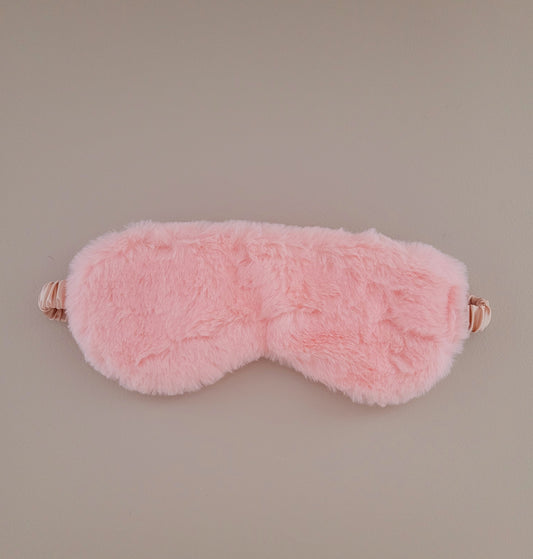 Slaapmaskers fluffy roze
