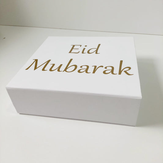 Giftbox Eid Mubarak/wit-goud